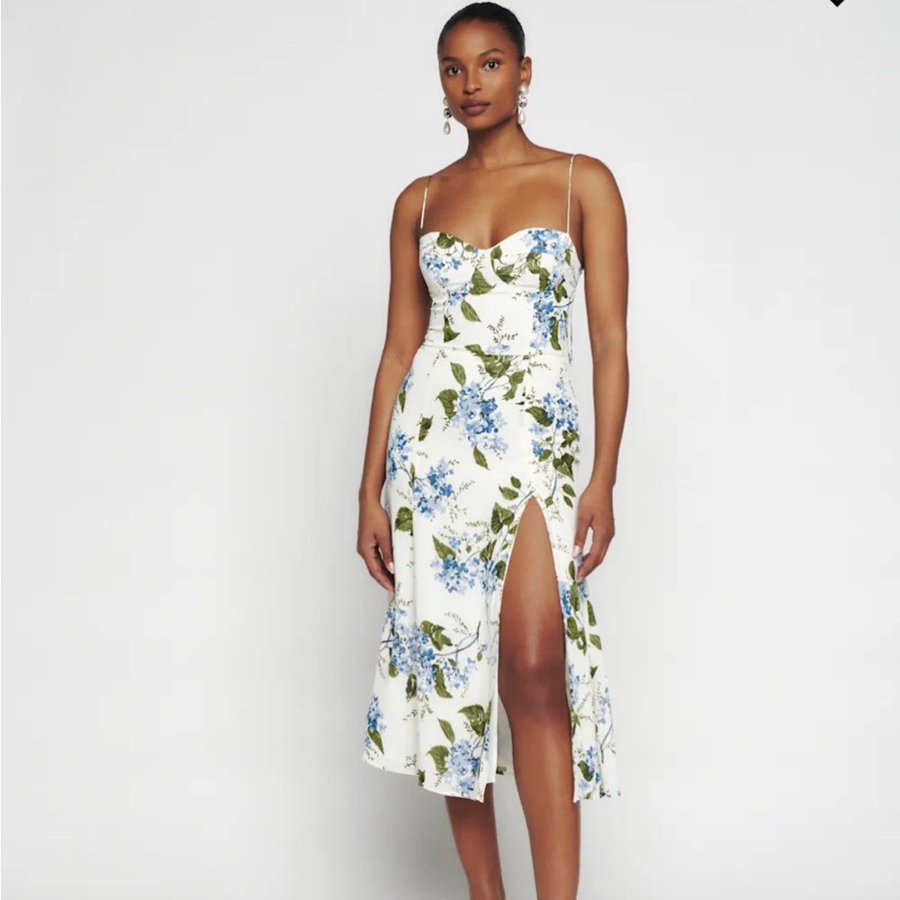 Reformation Juliette Dress Riviera - Size 6